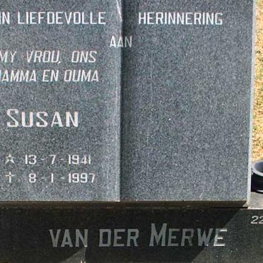 MERWE Susan, van der 1941-1997