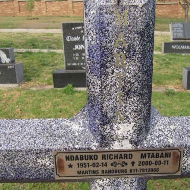 MTABANI Ndabuko Richard 1951-2000