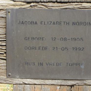 NORDIN Jacoba Elizabeth 1905-1992