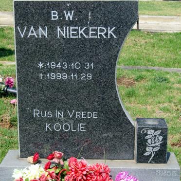 NIEKERK B.W., van 1943-1999