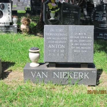 NIEKERK Anton, van 1968-1991
