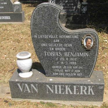 NIEKERK Tobias Benjamin, van 1952-1989