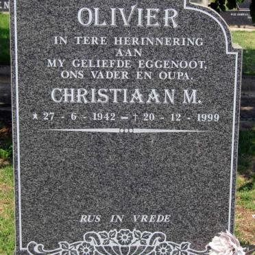 OLIVIER Christiaan M. 1942-1999