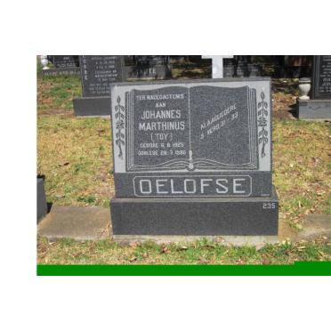 OELOFSE Johannes Marthinus 1925-1990