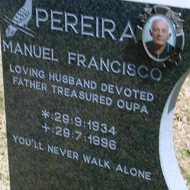 PEREIRA Manuel Franciso 1934-1996