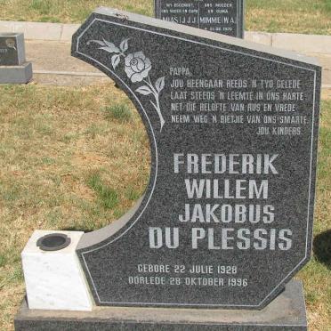 PLESSIS Frederik Willem Jakobus, du 1928-1996