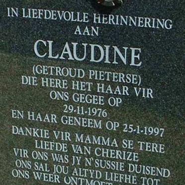 PIETERSE Claudine nee VAN COLLER 1976-1997