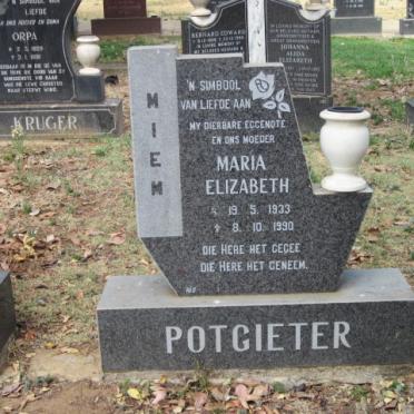 POTGIETER Maria Elizabeth 1933-1990