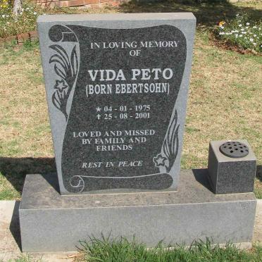 PETO Vida nee EBERTSOHN 1975-2001