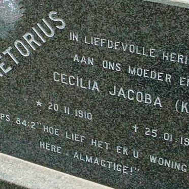 PRETORIUS Cecilia Jacoba 1910-1997