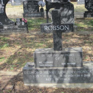 ROBSON Desmond Henry 1925-1991 &amp; Dorothy Monica 1924-2003