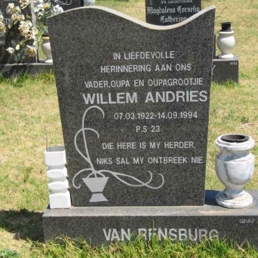 RENSBURG Willem Andries, van 1922-1994