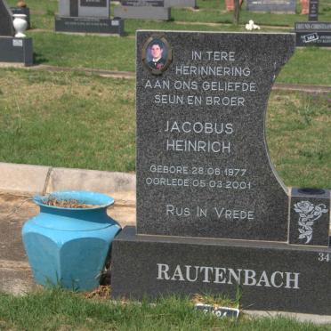 RAUTENBACH Jacobus Heinrich 1977-2001