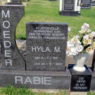 RABIE Pieter P.J. 1913-2000 &amp; Hyla M. 1910-2001