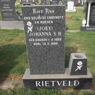 RIETVELD Johanna S.H. 1926-1999