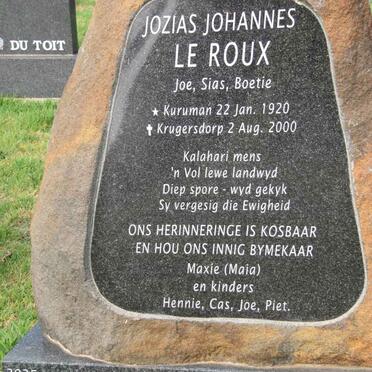 ROUX Jozias Johannes, le 1920-2000