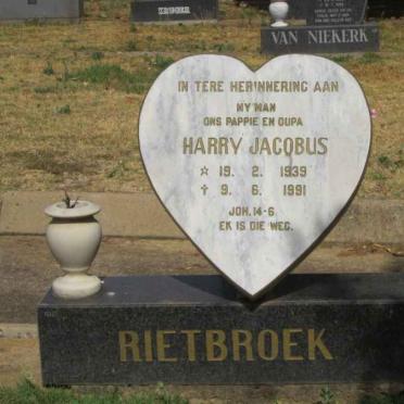 RIETBROEK Harry Jacobus 1939-1991
