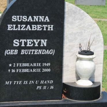 STEYN Susanna Elizabeth nee BUITENDAG 1949-2000
