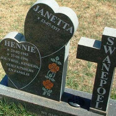 SWANEPOEL Hennie 1943-1996 &amp; Janetta 1937-