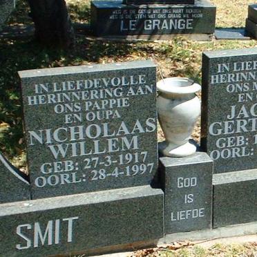SMIT Nicholaas Willem 1917-1997 &amp; Jacoba Gertruida 1923-1997