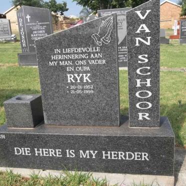 SCHOOR Ryk, van 1952-1999