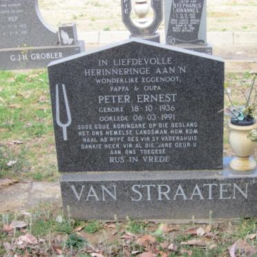 STRAATEN Peter Ernest, van 1936-1991