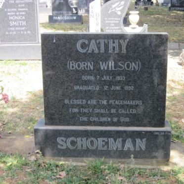 SCHOEMAN Cathy nee WILSON 1933-1992