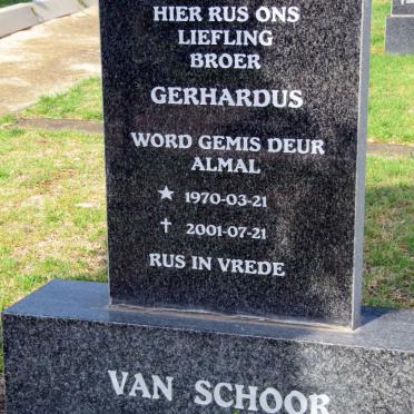 SCHOOR Gerhardus, van 1970-2001