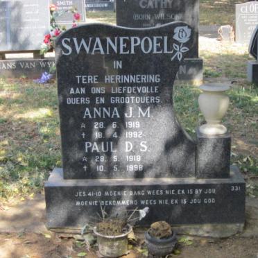 SWANEPOEL Paul D.S. 1918-1998 &amp; Anna J.M. 1919-1992