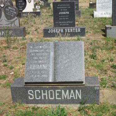 SCHOEMAN Johannes ?-1990