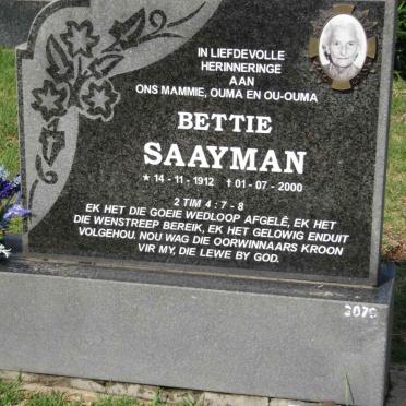 SAAYMAN Bettie 1912-2000