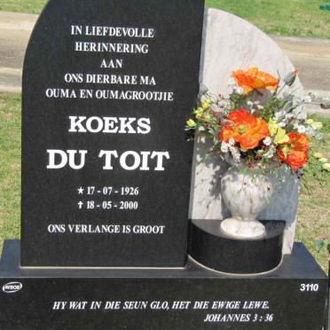 TOIT Koeks, du 1926-2000