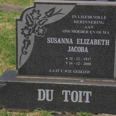 TOIT Susanna Elizabeth Jacoba, du 1917-2000