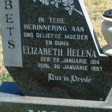 VISSER Elizabeth Helena 1914-1997