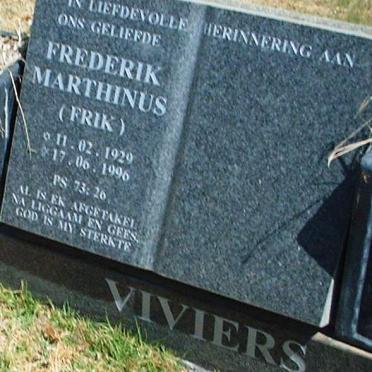 VIVIERS Frederik Marthinus 1929-1996