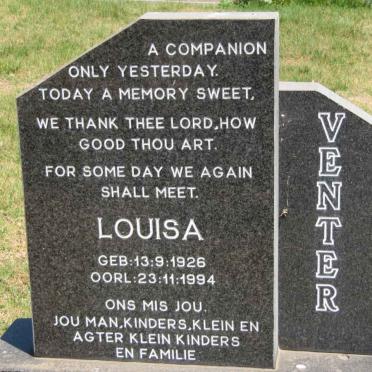 VENTER Louisa 1926-1994