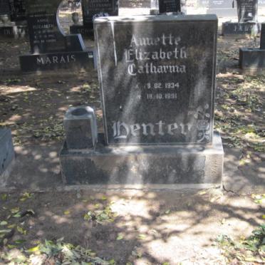 VENTER Annette Elizabeth Catharina 1934-1991