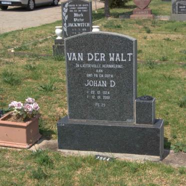 WALT Johan D., van der 1924-2001