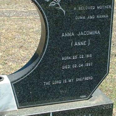 WILSENACH Anna Jacomina 1915-1997