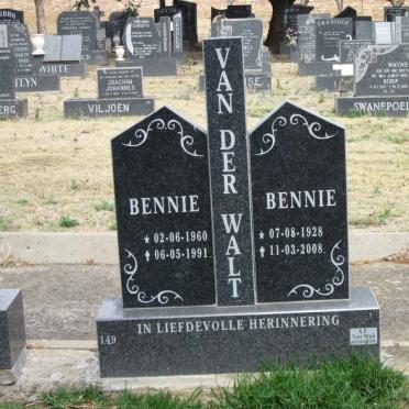 WALT Bennie, van der 1928-2008 :: VAN DER WALT Bennie 1960-1991