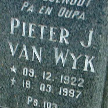 WYK Pieter J., van 1922-1997