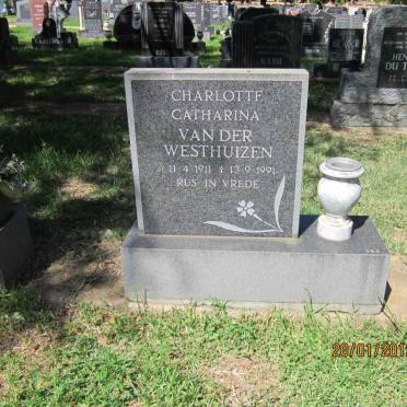 WESTHUIZEN Charlotte Catharina, van der 1911-1991