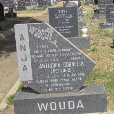 WOUDA Anthonia Cornelia nee BETTINGS 1960-1980