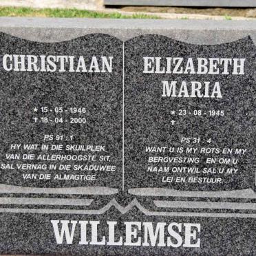 WILLEMSE Christiaan 1946-2000 &amp; Elizabeth Maria 1945-