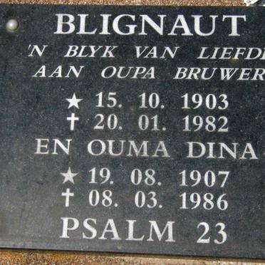 BLIGNAUT Bruwer 1903-1982 &amp; Dina 1907-1986