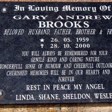 BROOKS Gary Andrew 1959-2000