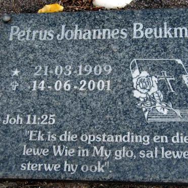 BEUKMAN Petrus Johannes 1909-2001