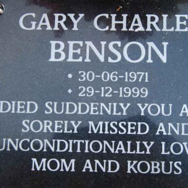 BENSON Gary Charles 1971-1999