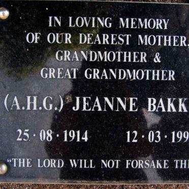 BAKKER A.H.G. 1914-1998