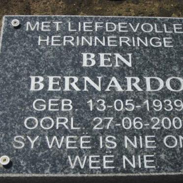BERNARDO Ben 1939-2007